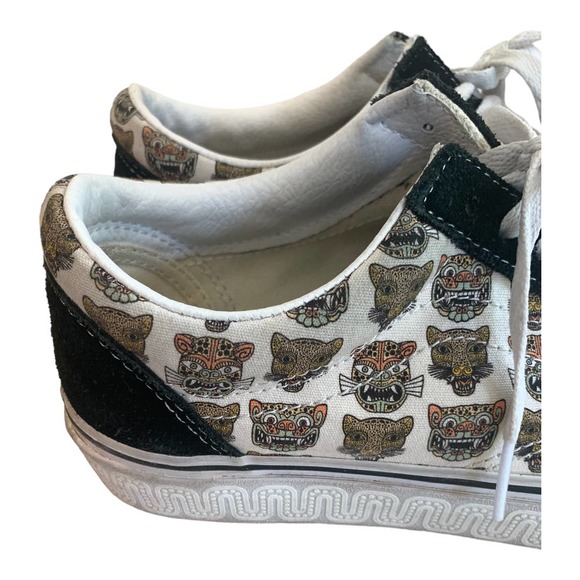 Vans Old Skool Low Top Jaguars Animal Print Black Suede Canvas  Wmns 8.5/ Mens 7 - Picture 3 of 6